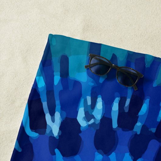 Tye-Blue Beach Handtuch (Beispiel)