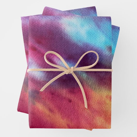 Tye Dye#10 Wrapping Paper Flat Sheet Set von 3 Geschenkpapier Set (Beispiel)