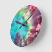Tye Dye #1 Runde Wanduhr (Winkel)