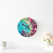 Tye Dye #1 Runde Wanduhr (Zuhause)