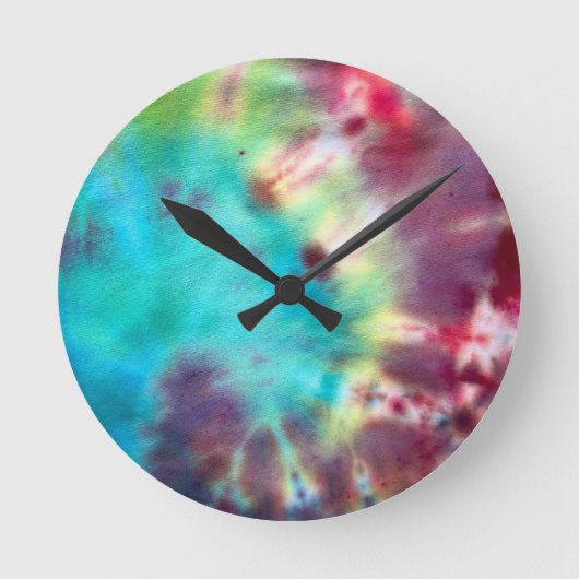 Tye Dye #1 Runde Wanduhr (Vorderseite)