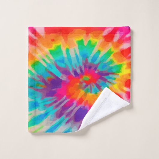 Tye-Dye-3-Handtuch Badhandtuch Set (Waschlappen)