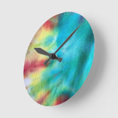 Tye Dye #3 Runde Wanduhr (Winkel)