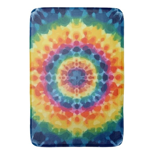 Tye-Dye-4 Bath Mat Badematte (Vorderseite Vertikal)