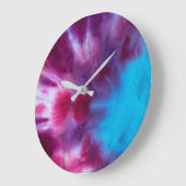 Tye Dye # 5 Große Wanduhr (Winkel)