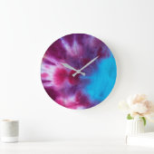 Tye Dye # 5 Große Wanduhr (Zuhause)