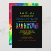 TYE DYE Bar Mitzvah Einladung (Vorne/Hinten)