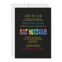 TYE DYE Bat Mitzvah Einladung
