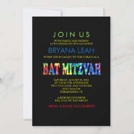 TYE DYE Bat Mitzvah Einladung