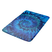 Tye-Dye-Blue Bath Mat Badematte (Schrägansicht)
