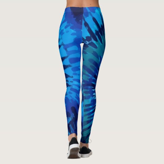 Tye-Dye-Blue Leggings (Rückseite)