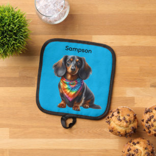 Tye Dye Dachshund Topflappen
