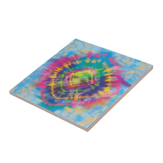 Tye-Dye Design Zwei Keramiken Tile Fliese (Seite)