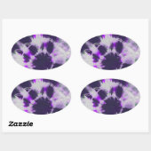 Tye Dye Komposition #1 von Michael Moffa Ovaler Aufkleber (Blatt)