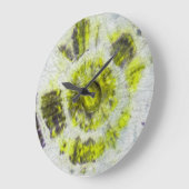 Tye Dye Komposition #3 von Michael Moffa Große Wanduhr (Winkel)
