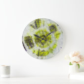 Tye Dye Komposition #3 von Michael Moffa Große Wanduhr (Zuhause)