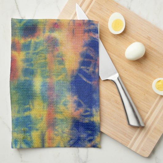 Tye Dye Komposition #5 von Michael Moffa Geschirrtuch (Viertel Falte)