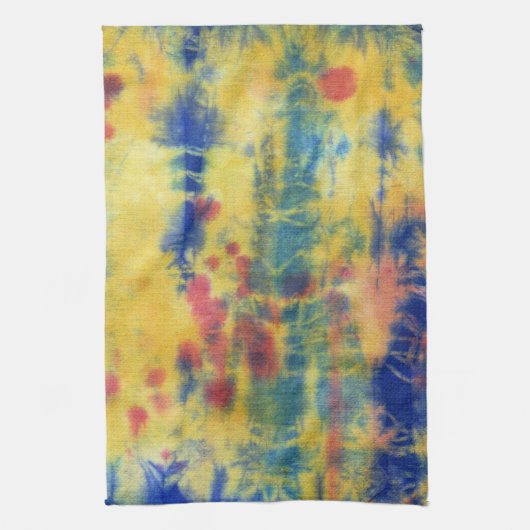 Tye Dye Komposition #5 von Michael Moffa Geschirrtuch (Vertikal)