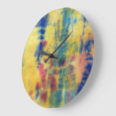 Tye Dye Komposition #5 von Michael Moffa Große Wanduhr (Winkel)
