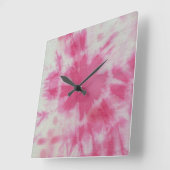 Tye Dye Komposition #6 von Michael Moffa Quadratische Wanduhr (Winkel)
