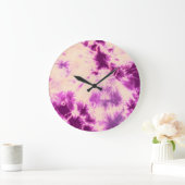 Tye Dye Komposition #7 von Michael Moffa Große Wanduhr (Zuhause)