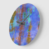 Tye Dye Komposition #9 von Michael Moffa Große Wanduhr (Winkel)