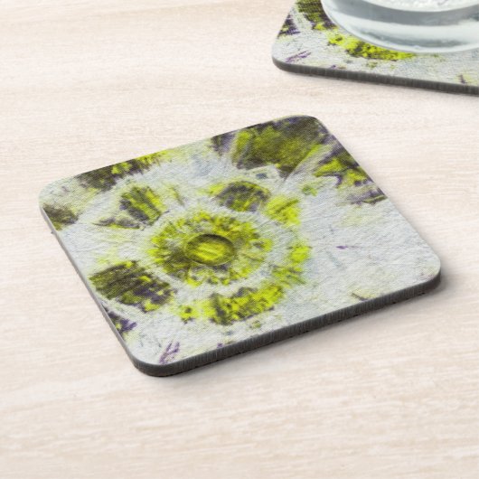 Tye Dye Komposition Nr. 3 von Michael Moffa Getränkeuntersetzer (Linke Seite)