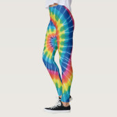 Tye-Dye, lebendig gefärbte Leggings (Links)