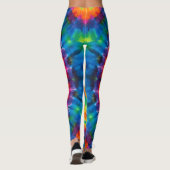 Tye-Dye, lebendig gefärbte Leggings (Rückseite)