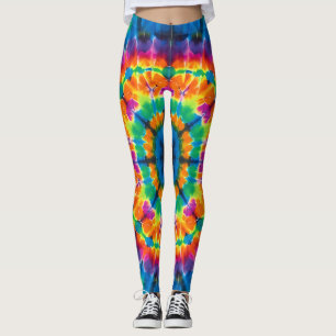 Tye-Dye, lebendig gefärbte Leggings