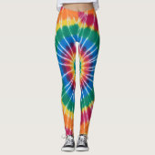 Tye-Dye, lebendig gefärbte Leggings (Vorderseite)