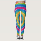 Tye-Dye, lebendig gefärbte Leggings (Vorderseite)