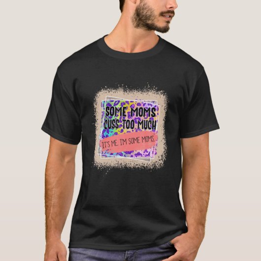 Tye Dye Leopard Mama erbleichte glücklichen Mutter T-Shirt (Vorderseite)