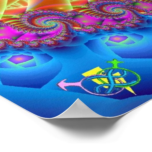 Tye Dye Lischous. Poster (Ecke)