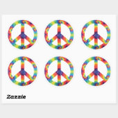 TYE DYE PEACE STICKERS (Blatt)
