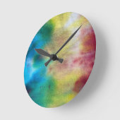 Tye Dye Runde Wanduhr (Winkel)