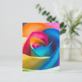 Tye Dye Single Rose Postkarte (Stehend Vorderseite)