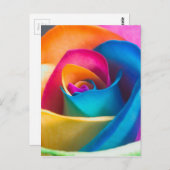 Tye Dye Single Rose Postkarte (Vorne/Hinten)