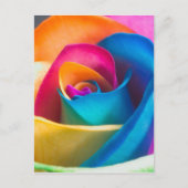 Tye Dye Single Rose Postkarte (Vorderseite)
