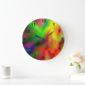 Tye Dye Wall Clock Große Wanduhr (Zuhause)