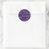 Tye-Farbstoff Celtic Knot Runder Aufkleber (Tasche)