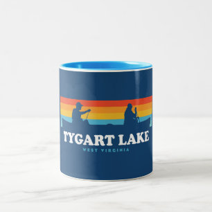 Tygart Lake West Virginia Canoe Zweifarbige Tasse