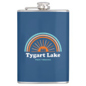 Tygart Lake West Virginia Rainbow Flachmann (Vorderseite)