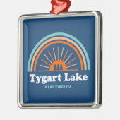 Tygart Lake West Virginia Rainbow Ornament Aus Metall (Links)