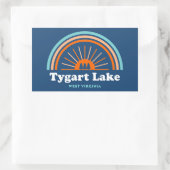 Tygart Lake West Virginia Rainbow Rechteckiger Aufkleber (Tasche)