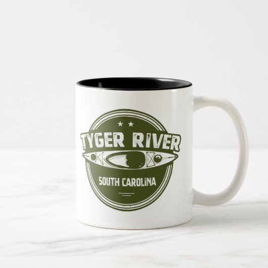 Tyger River, South Carolina Zweifarbige Tasse (Rechts)