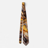 Tyger's Eye Gemstone Textures Krawatte (Rückseite)
