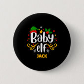 Tygraphy Baby Elf Fun Family Matching Baby Button (Vorderseite)