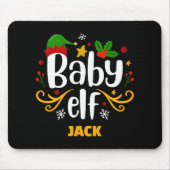 Tygraphy Baby Elf Fun Family Matching Baby T Shirt Mousepad (Vorne)