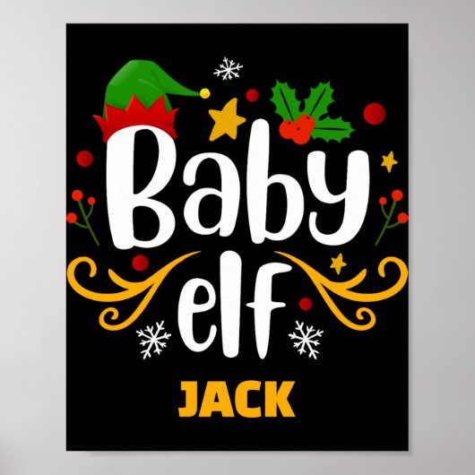 Tygraphy Baby Elf Fun Family Matching Baby T Shirt Poster (Vorne)
